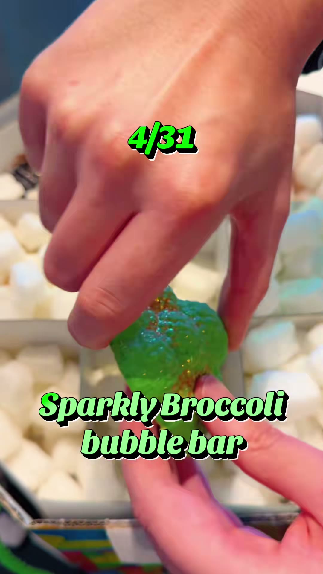 Sparkly Broccoli Bubble Bar